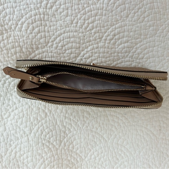 Kate Spade Gold Glitter Zip Around Wallet - Picture 12 of 12